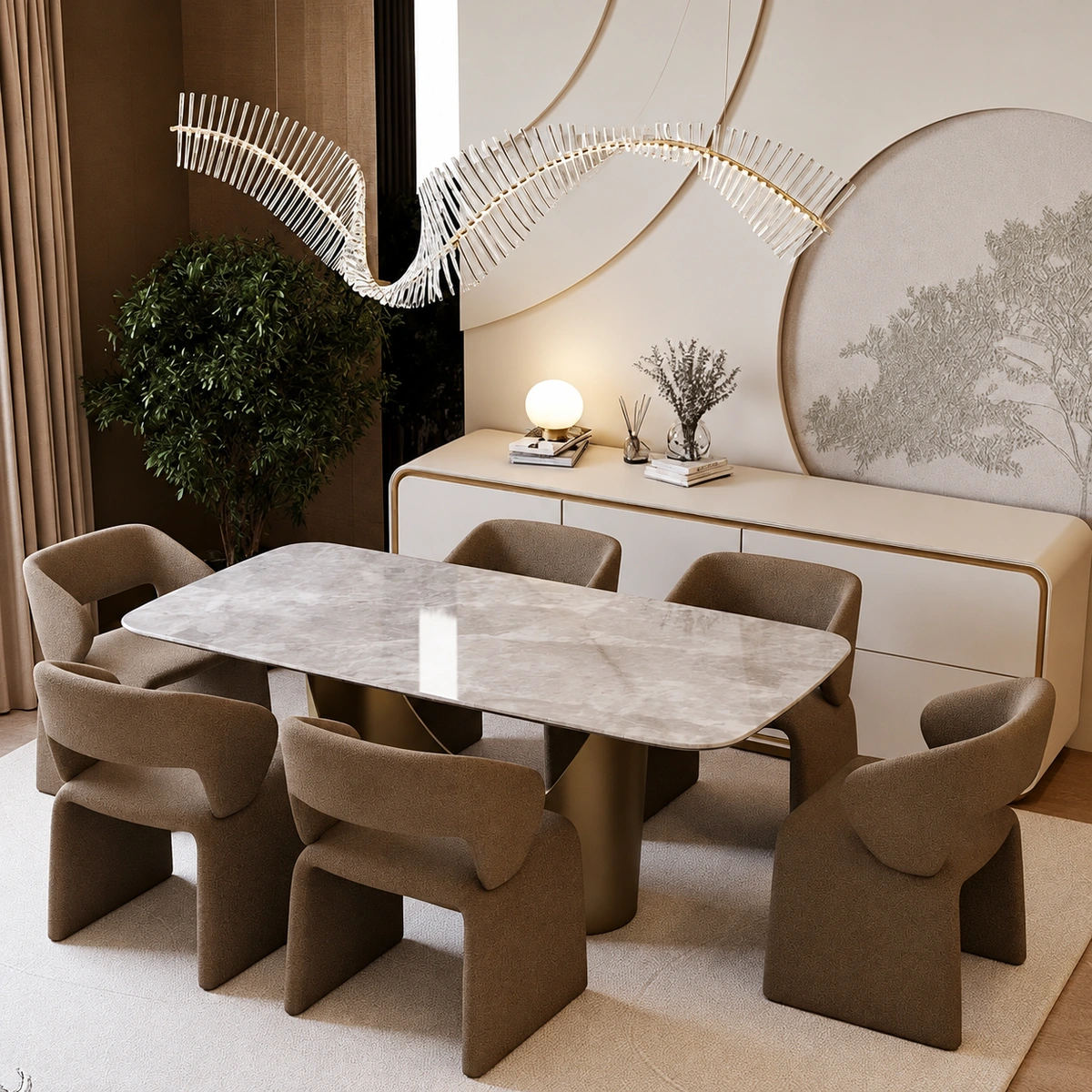 Sofa Bold Brown Velvet Leisure Chair | Majestic Home UAE