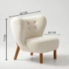 Bailey White Sherpa Lounge Chair | Majestic Home UAE