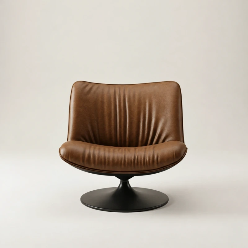 Ivora Warm Brown Swivel Chair | Majestic Home UAE