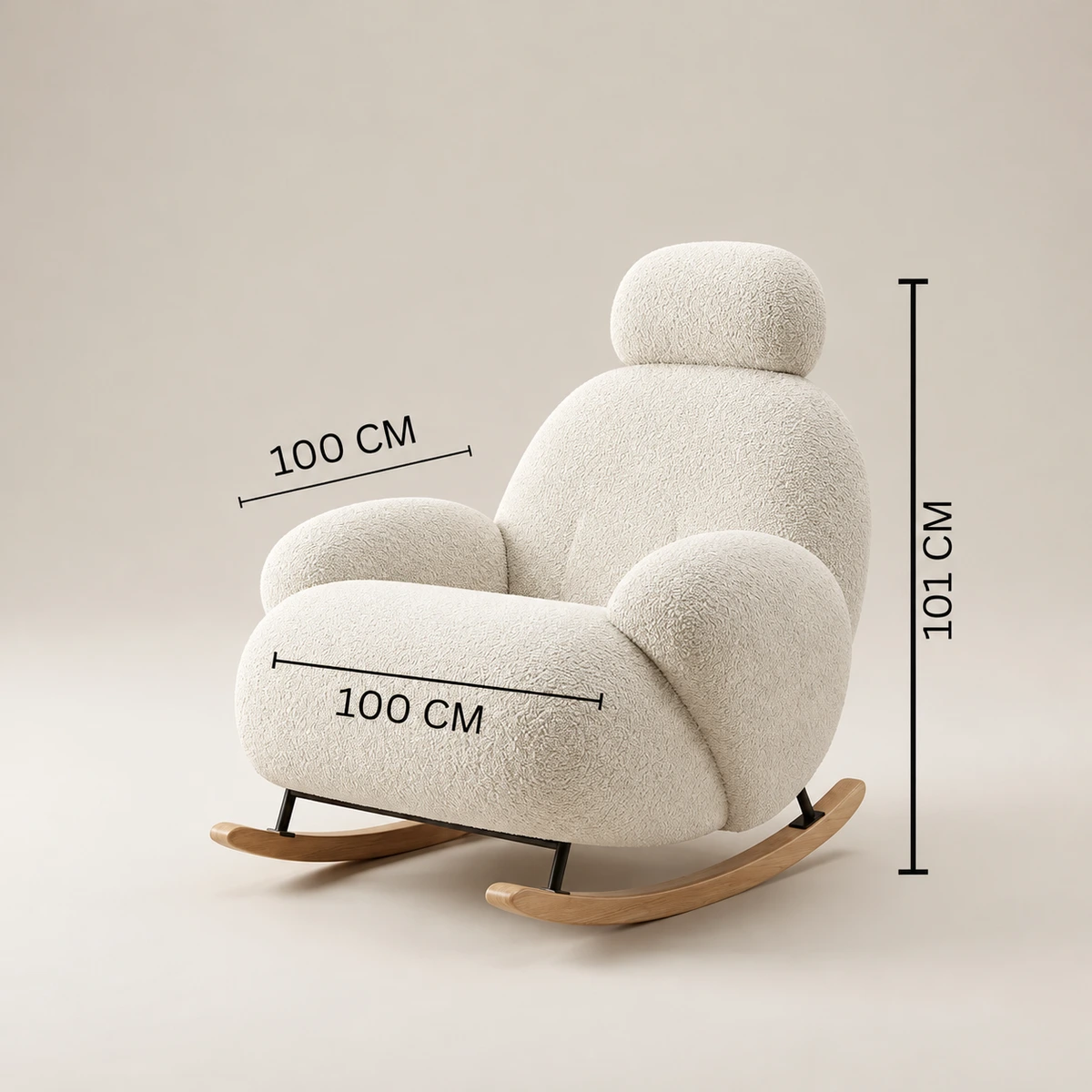 Persa White Fabirc Upholstery Lounge Chair | Majestic Home
