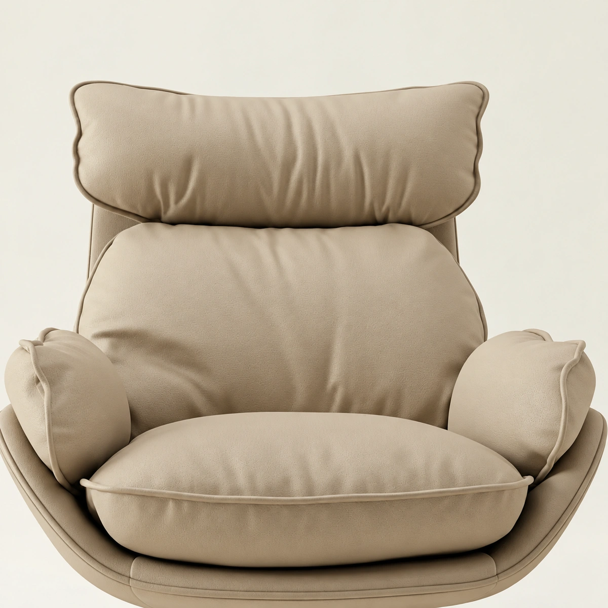 Varaia Beige Faux Leathered Swivel Chair | Majestic Home UAE