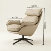 Varaia Beige Faux Leathered Swivel Chair | Majestic Home UAE