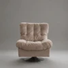 Amanti Cream Velvet Lounge Chair | Majestic Home UAE