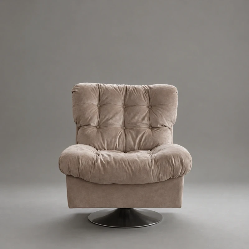 Amanti Cream Velvet Lounge Chair | Majestic Home UAE