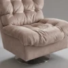 Amanti Cream Velvet Lounge Chair | Majestic Home UAE