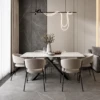 Mayra Black Sintered Dining Table | Majestic Home UAE
