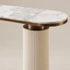 AURELIA BROWN SINTERED STONE & STAINLESS STEEL CONSOLE TABLE - luxury furniture Dubai UAE