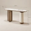 AURELIA BROWN SINTERED STONE & STAINLESS STEEL CONSOLE TABLE - luxury furniture Dubai UAE