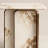 LATTE BROWN SINTERED STONE & STAINLESS STEEL CONSOLE TABLE - luxury furniture Dubai UAE