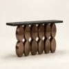 Bronzo Console Table | Rock Slab Top & Bronze Steel Base