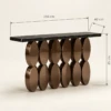 BRONZO BROWN STAINLESS STELL BASE & ROCK SLAP CONSOLE TABLE - luxury furniture Dubai UAE