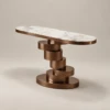 Spirale Console Table | Sintered Stone Top & Bronze Frame