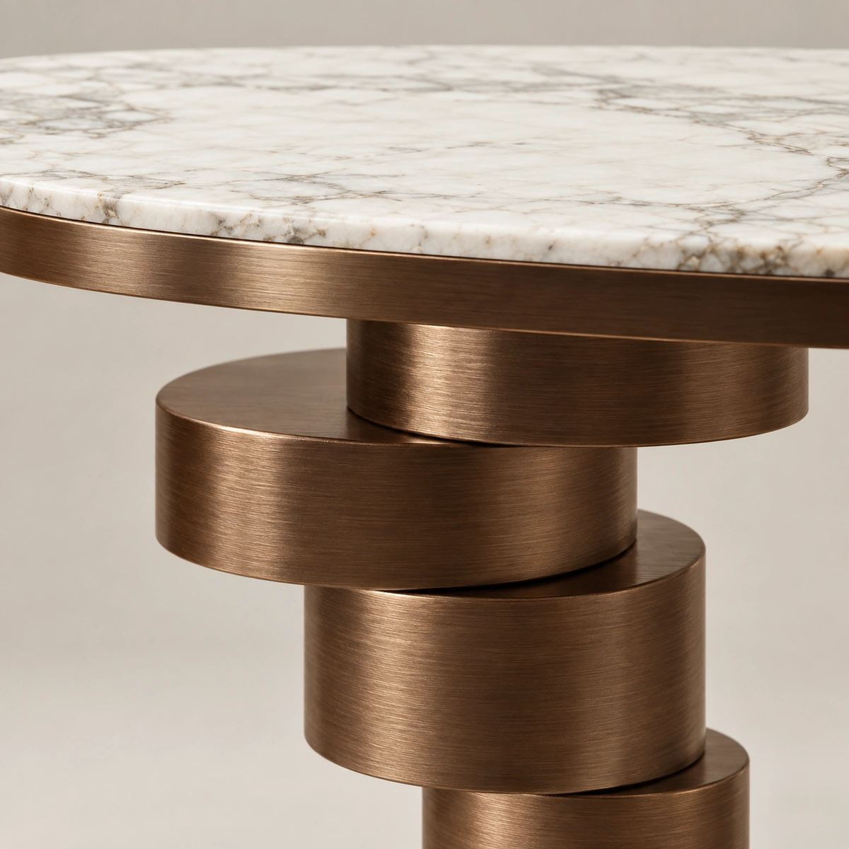 Spirale Console Table | Sintered Stone Top & Bronze Frame