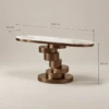 SPIRALE BROWN METAL FRAME & SINTERED STONE CONSOLE TABLE - luxury furniture Dubai UAE