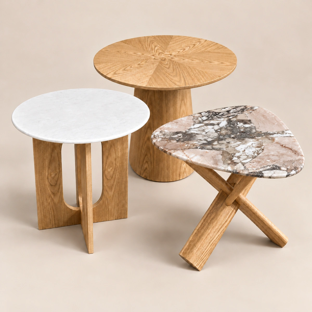 Clowy Three Side Table Set