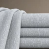 Evora Curtains - Crosshatched Texture and Raised White Details - luxury furniture Dubai UAE