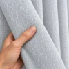 Evora Curtains - Crosshatched Texture and Raised White Details - luxury furniture Dubai UAE