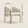 Elima Beige Faux Leather Dining Chair | Majestic Home UAE