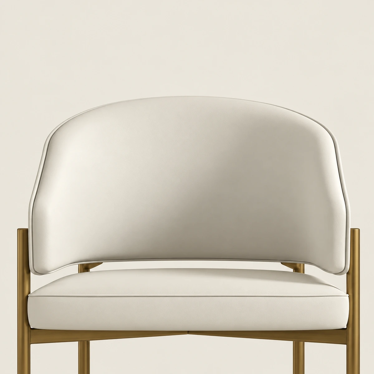 Elima Beige Faux Leather Dining Chair | Majestic Home UAE