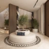 GARDENO PLANTER BOX -ARTIFICIAL OLIVE TREE WITH FIBER CLAY BOWL POT - luxury furniture Dubai UAE