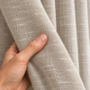 Hela Taupe Sheer Linen-Look Curtain | Soft Natural Light