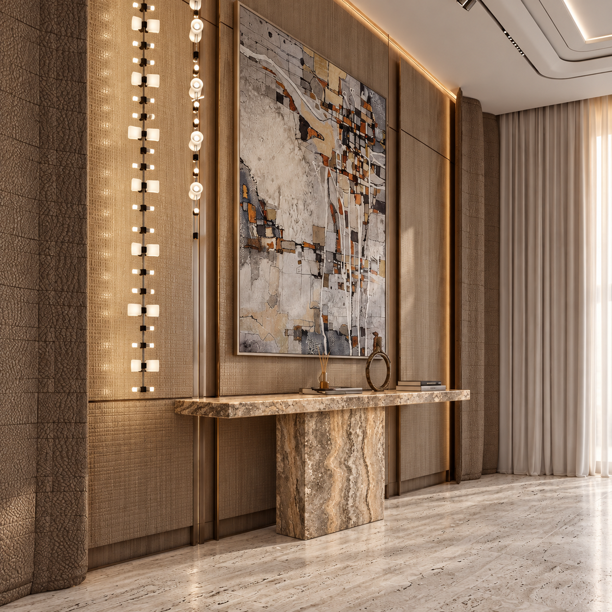 Marlow Modern Brown Console Table UAE | Majestic Home