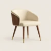 Madison Gold Dining Chair with Faux Leathered & Veneered…