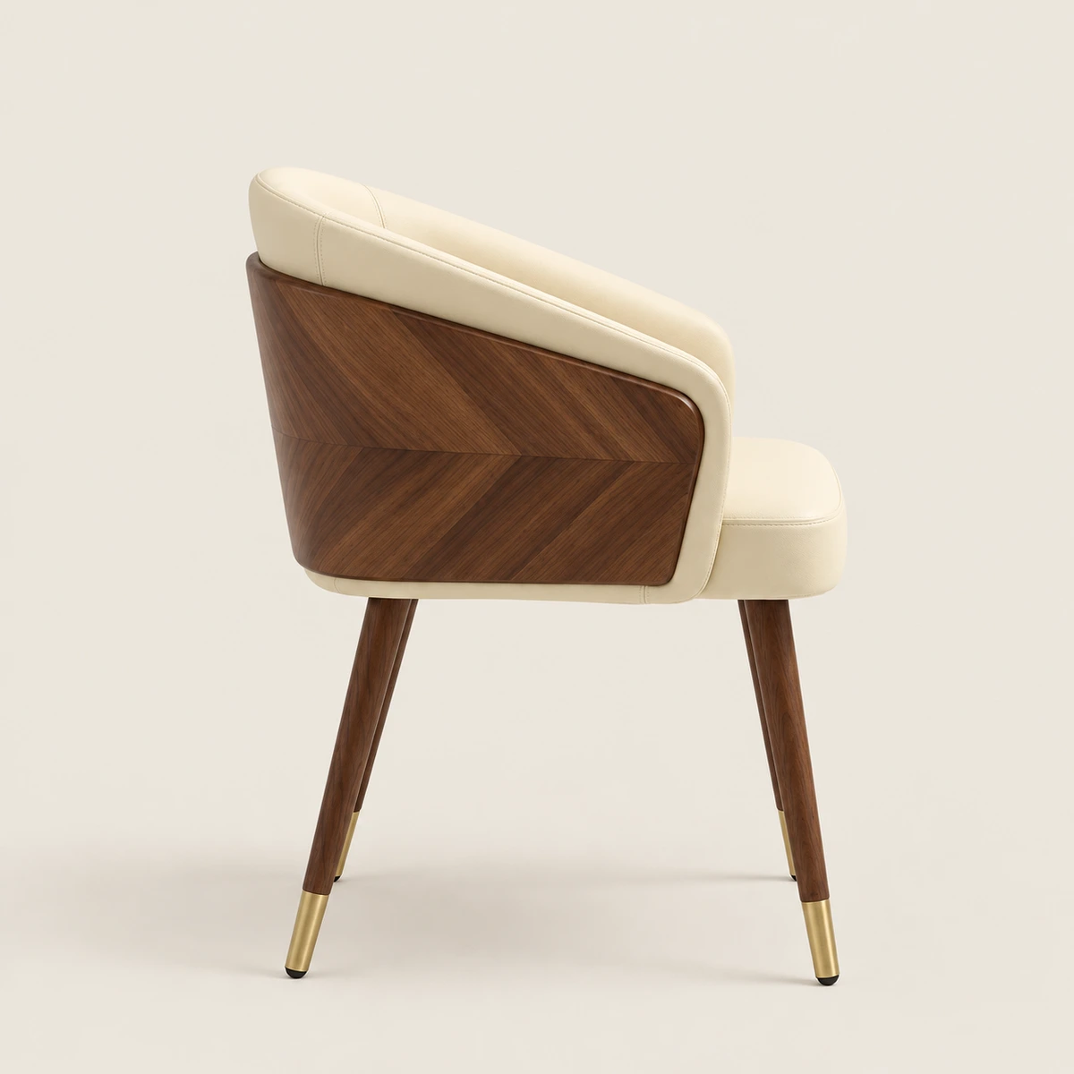Madison Gold Dining Chair with Faux Leathered & Veneered…