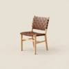 Nordic Walnut Rubber Wood & PU Leather Dining Chair
