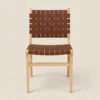 Nordic Walnut Rubber Wood & PU Leather Dining Chair