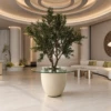 Petalo Planter Box | 2.5M Artificial Olive Tree with Fiber Clay Pot
