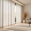 Saira Ivory Striped Curtain Fabric for UAE Interiors