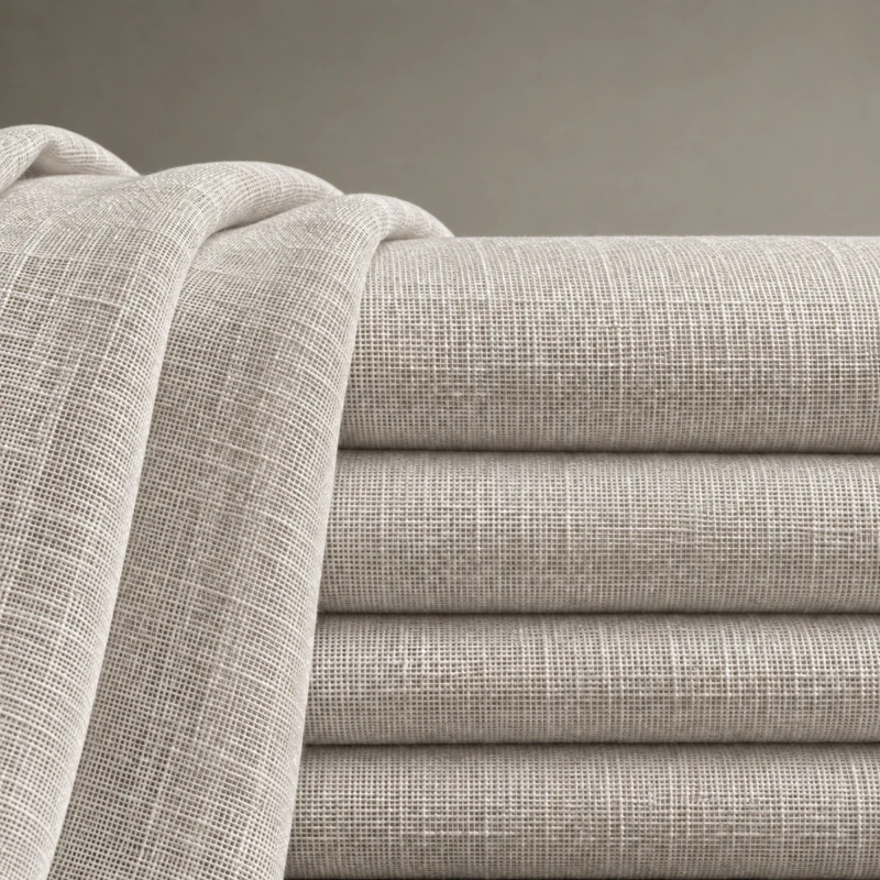 Sola Oatmeal Sheer Curtain | Neutral Linen-Look Elegance