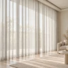 Sola Oatmeal Sheer Curtain | Neutral Linen-Look Elegance