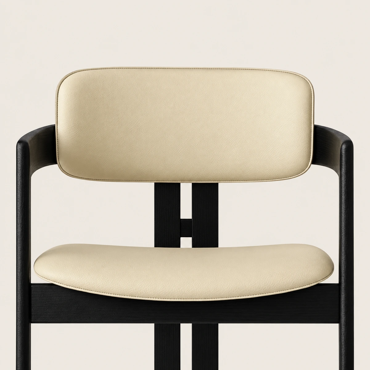 Salina Black & Beige Ash Wood Dining Chair | Majestic Home