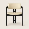 Salina Black & Beige Ash Wood Dining Chair | Majestic Home