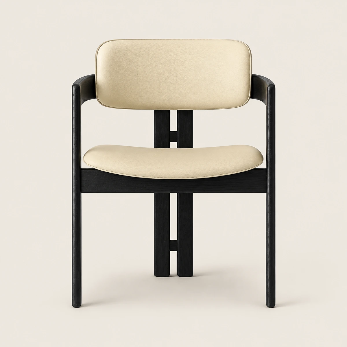 Salina Black & Beige Ash Wood Dining Chair | Majestic Home