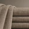Tola Mocha Sheer Linen-Look Curtain | Cozy Textured Drape