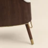 Woody Dining Chair | Creamy White PU Leather & Solid Wood