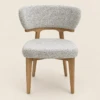 YUNA DINING CHAIR - FABRIC & RUBBER WOOD - luxury furniture Dubai UAE