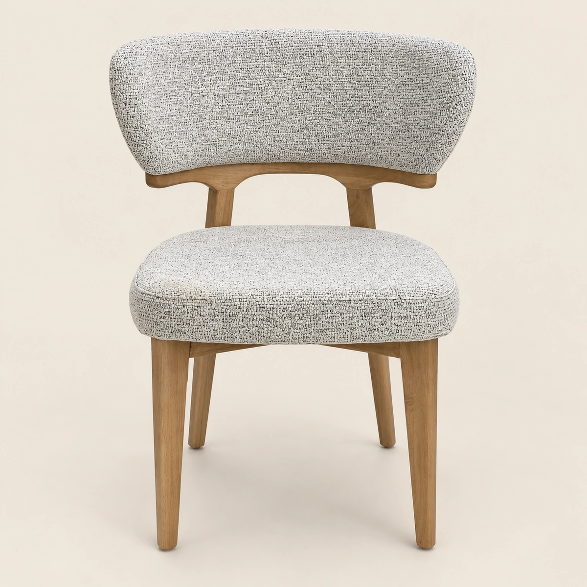 YUNA DINING CHAIR - FABRIC & RUBBER WOOD - luxury furniture Dubai UAE