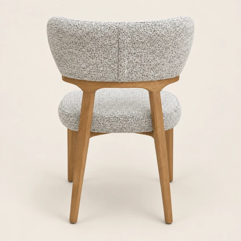 Yuna Dining Chair – Fabric & Rubber Wood | Majestic Home UAE