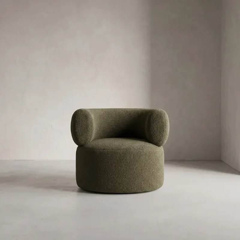 Elaara Green Boucle Arm Chair | Majestic Home UAE