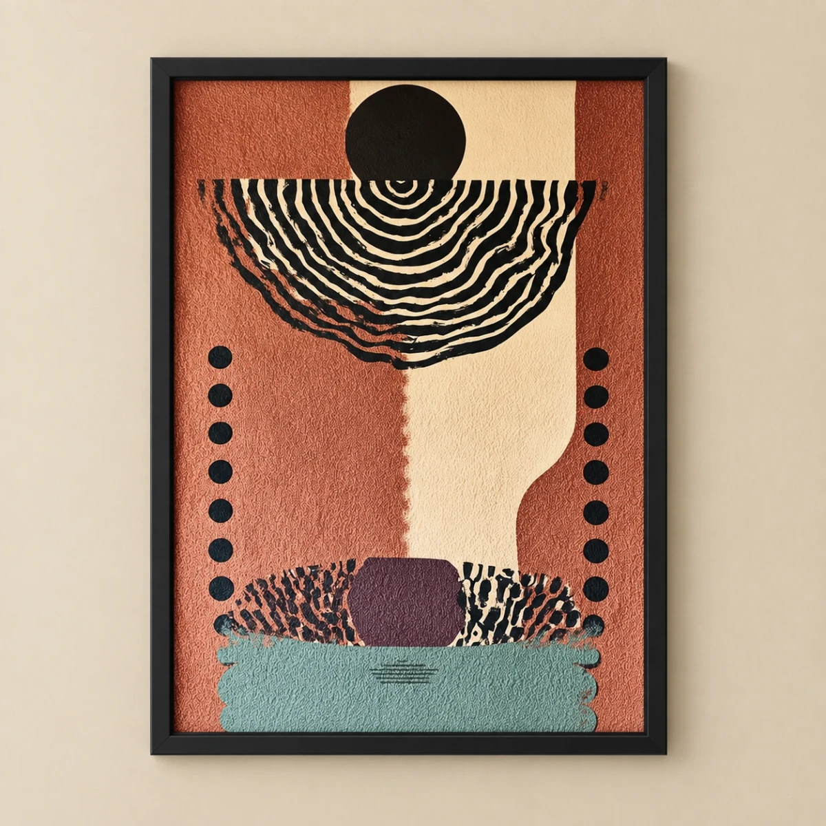 Terra Eclipse Wall Art | Abstract Earth-Toned Print