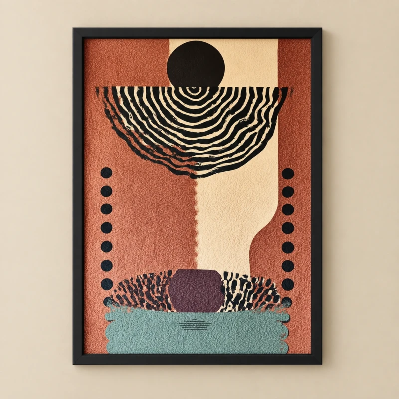 Terra Eclipse Wall Art | Abstract Earth-Toned Print