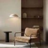 Karin Brown Velvet Armchair with Metal Frame | Majestic Home