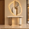 AURELIA BROWN SINTERED STONE & STAINLESS STEEL CONSOLE TABLE - luxury furniture Dubai UAE