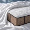 DIORA Mattress | White Geometric Quilting & Taupe-Brown Sides - luxury furniture Dubai UAE