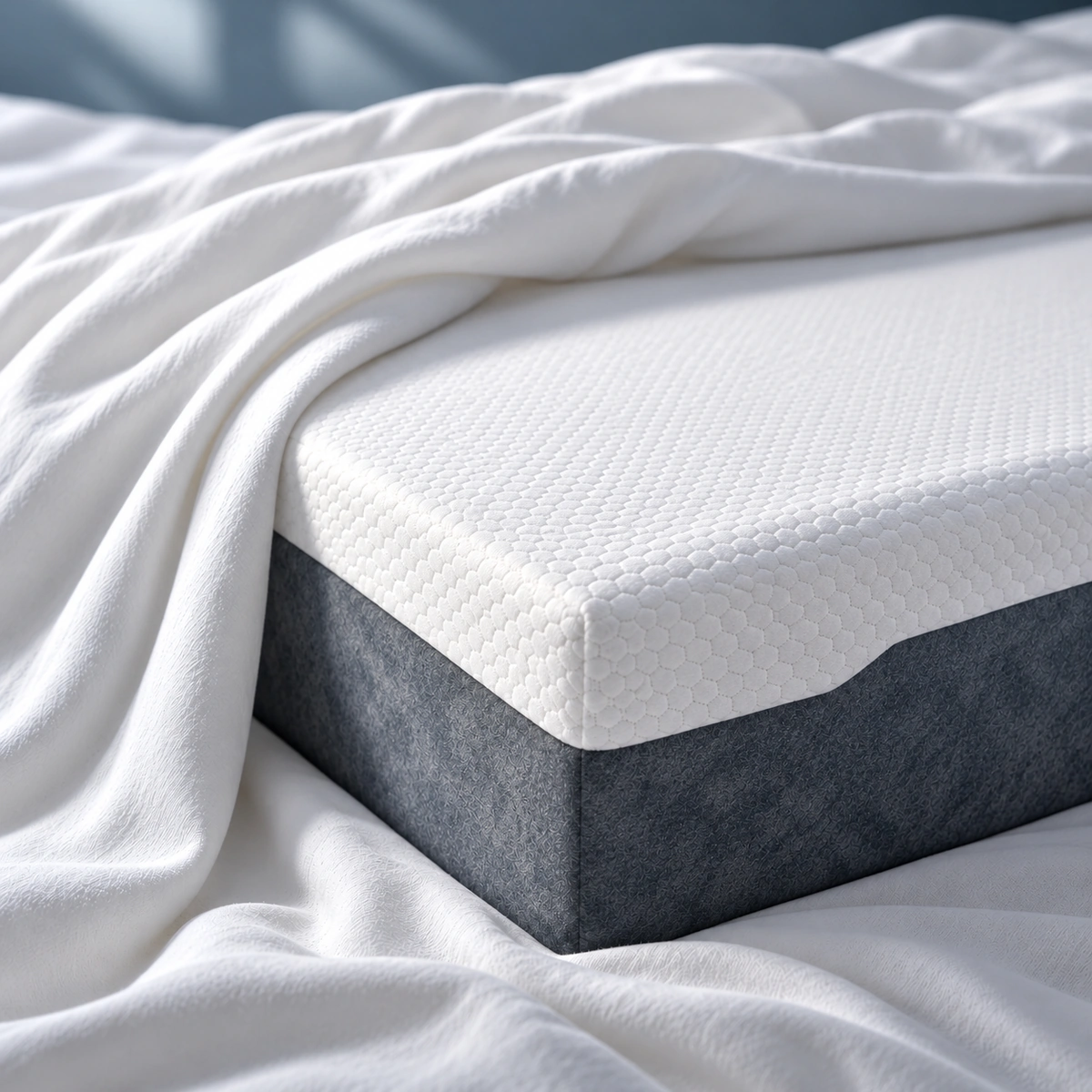 CESLY Mattress UAE | White Top & Slate-Gray Panel Design