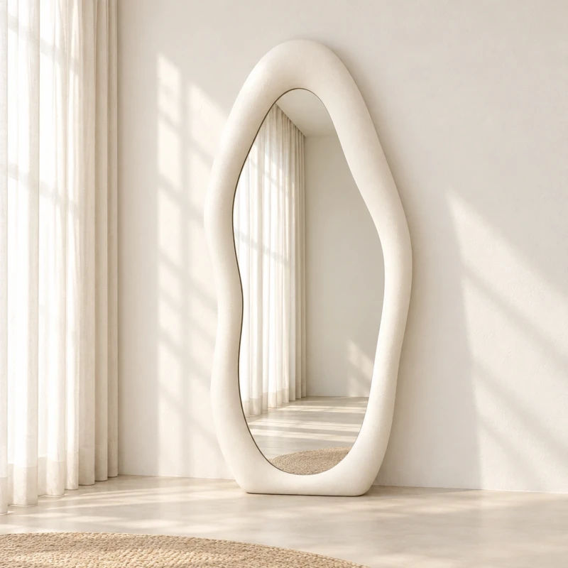 LYLA Mirror | Ivory Textured Organic Mirror